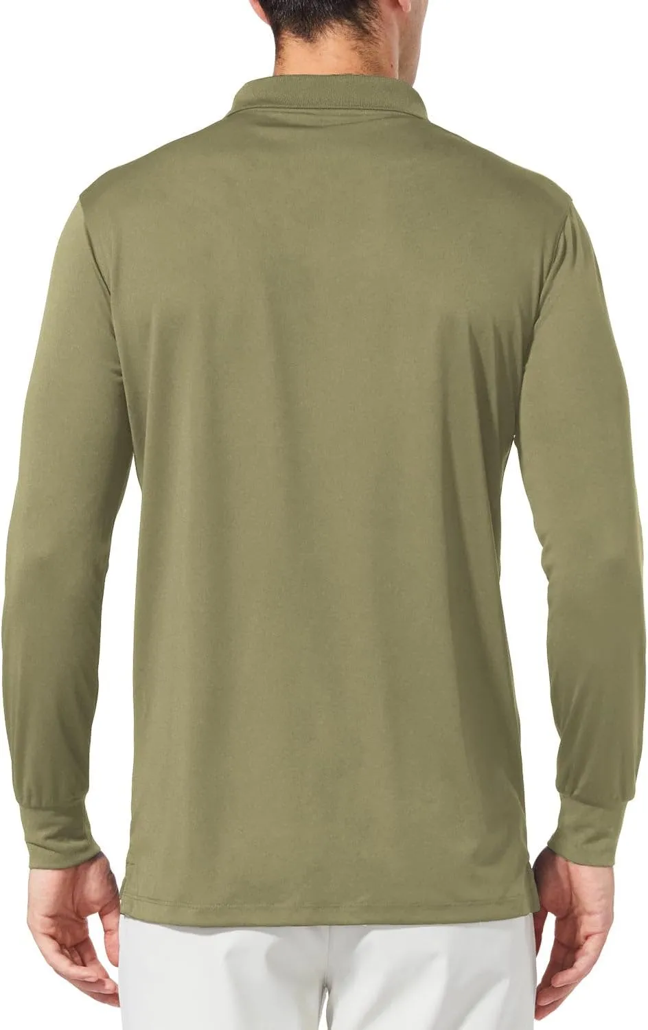 baleaf Men's Long Sleeve Golf Polo Shirt UPF 50 Quick Dry 3 Button Casual Work Outdoor Lightweight Performance Shirts