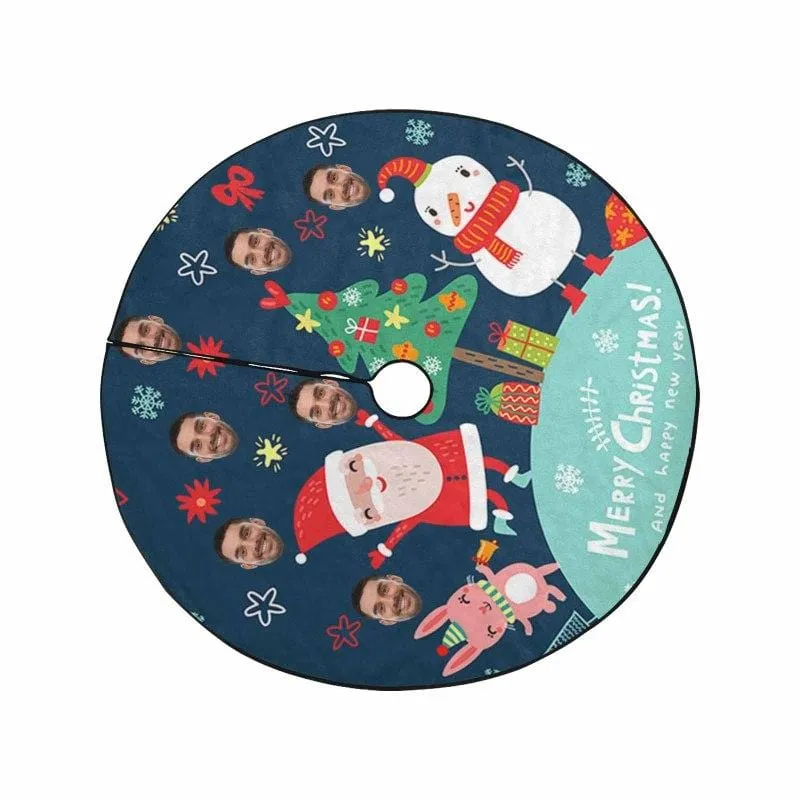 Custom Face Christmas We Are Together Christmas Tree Skirt