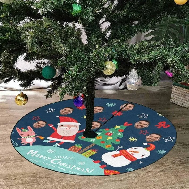 Custom Face Christmas We Are Together Christmas Tree Skirt