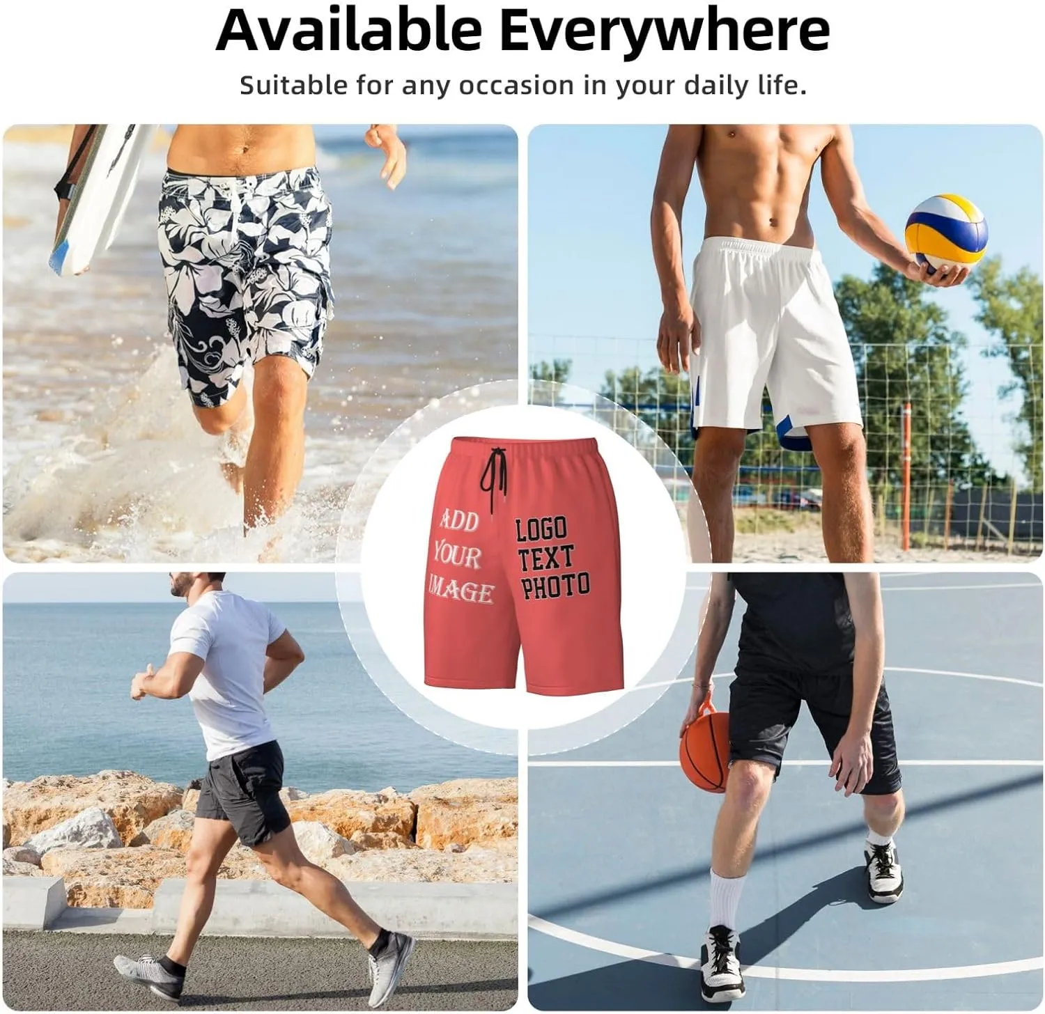 Custom Shorts for Men Design Your own Personalized Short add Text Photo Logo Customed Swim Short Beach Boardshorts