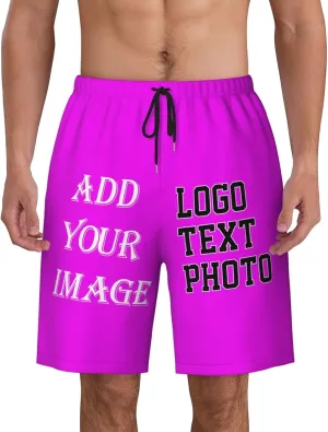Custom Shorts for Men Design Your own Personalized Short add Text Photo Logo Customed Swim Short Beach Boardshorts