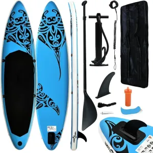 Durable Inflatable Stand Up Paddleboard Set, Stable Design, Complete Kit with Accessories, Blue