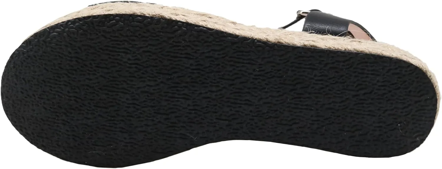 Felabo Girls' Flatform Espadrille Sandals  Open-Toe, Adjustable Ankle Strap, Casual Summer Shoes (Little Kid/Big Kid)