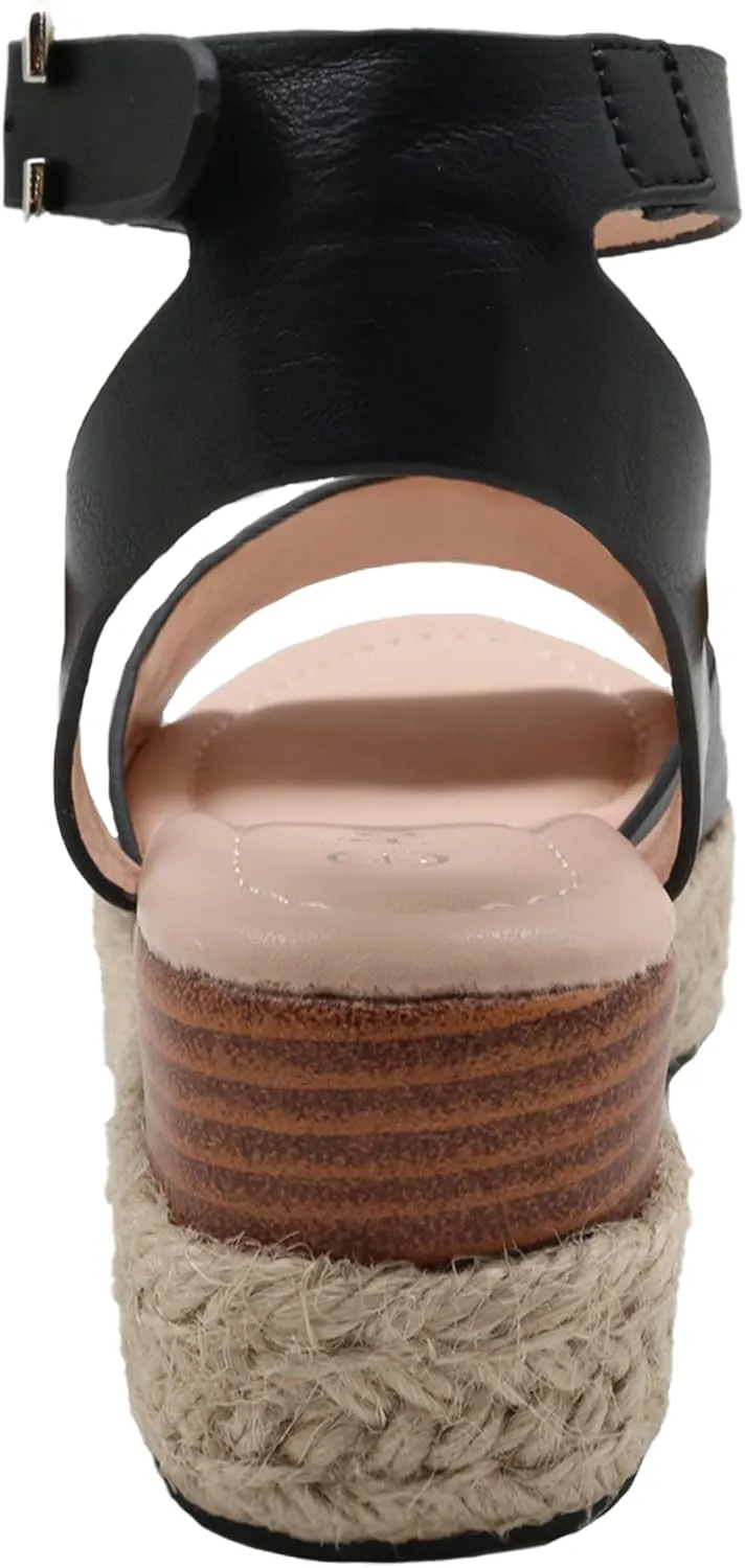 Felabo Girls' Flatform Espadrille Sandals  Open-Toe, Adjustable Ankle Strap, Casual Summer Shoes (Little Kid/Big Kid)