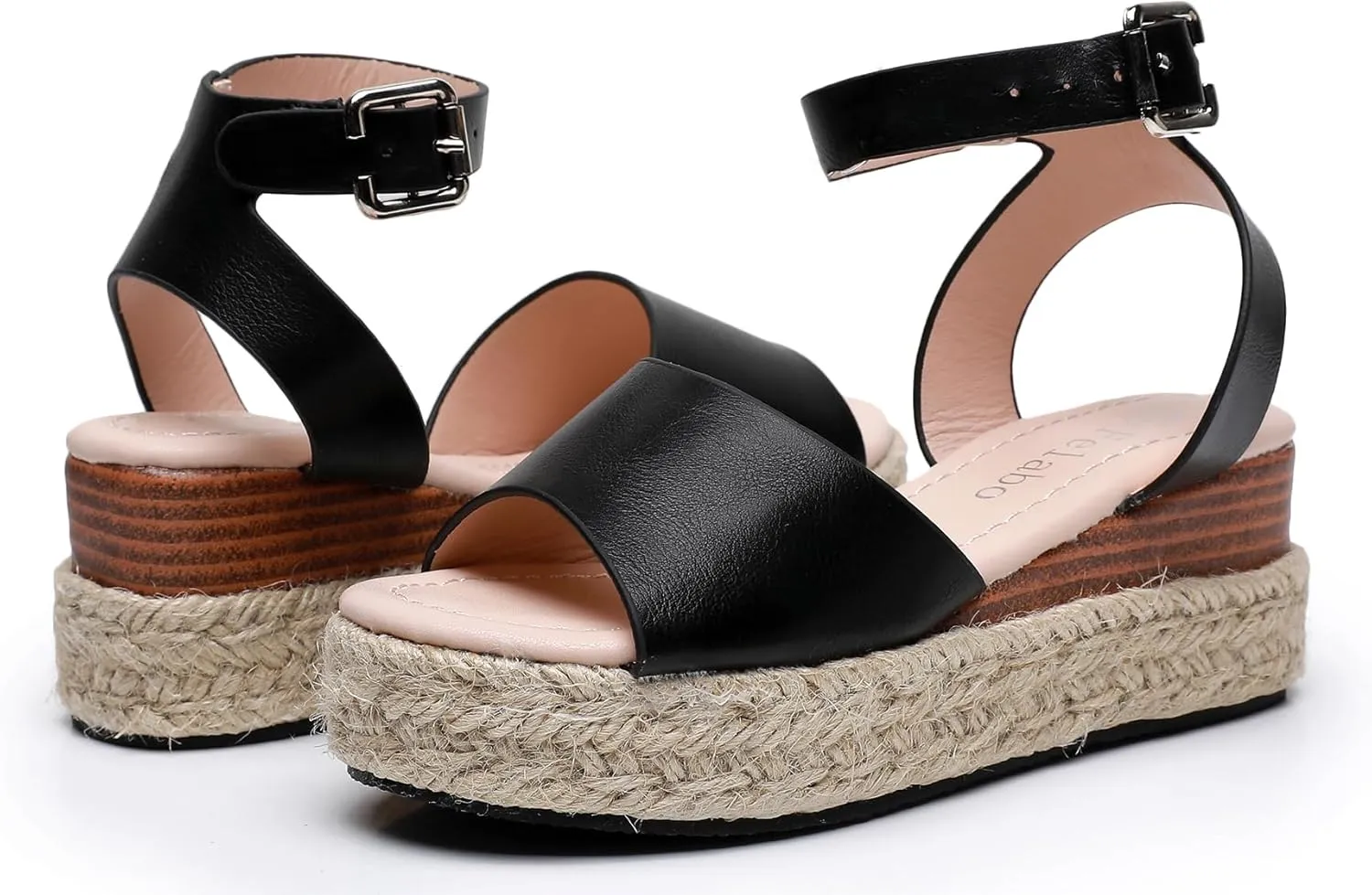 Felabo Girls' Flatform Espadrille Sandals  Open-Toe, Adjustable Ankle Strap, Casual Summer Shoes (Little Kid/Big Kid)