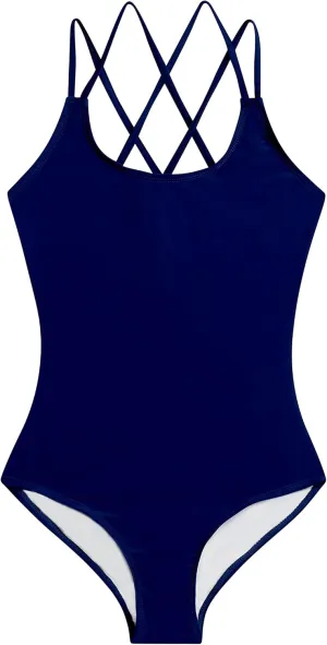 Kanu Surf Girls' Reese UPF 50 Beach Sport Criss-Cross One Piece Swimsuit