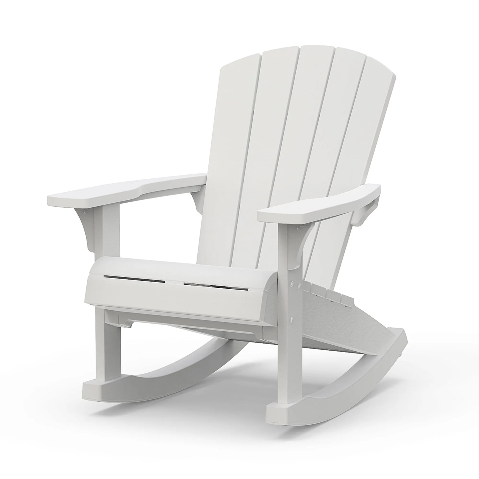 Keter Alpine Rocking Adirondack Chair White -2 PACK