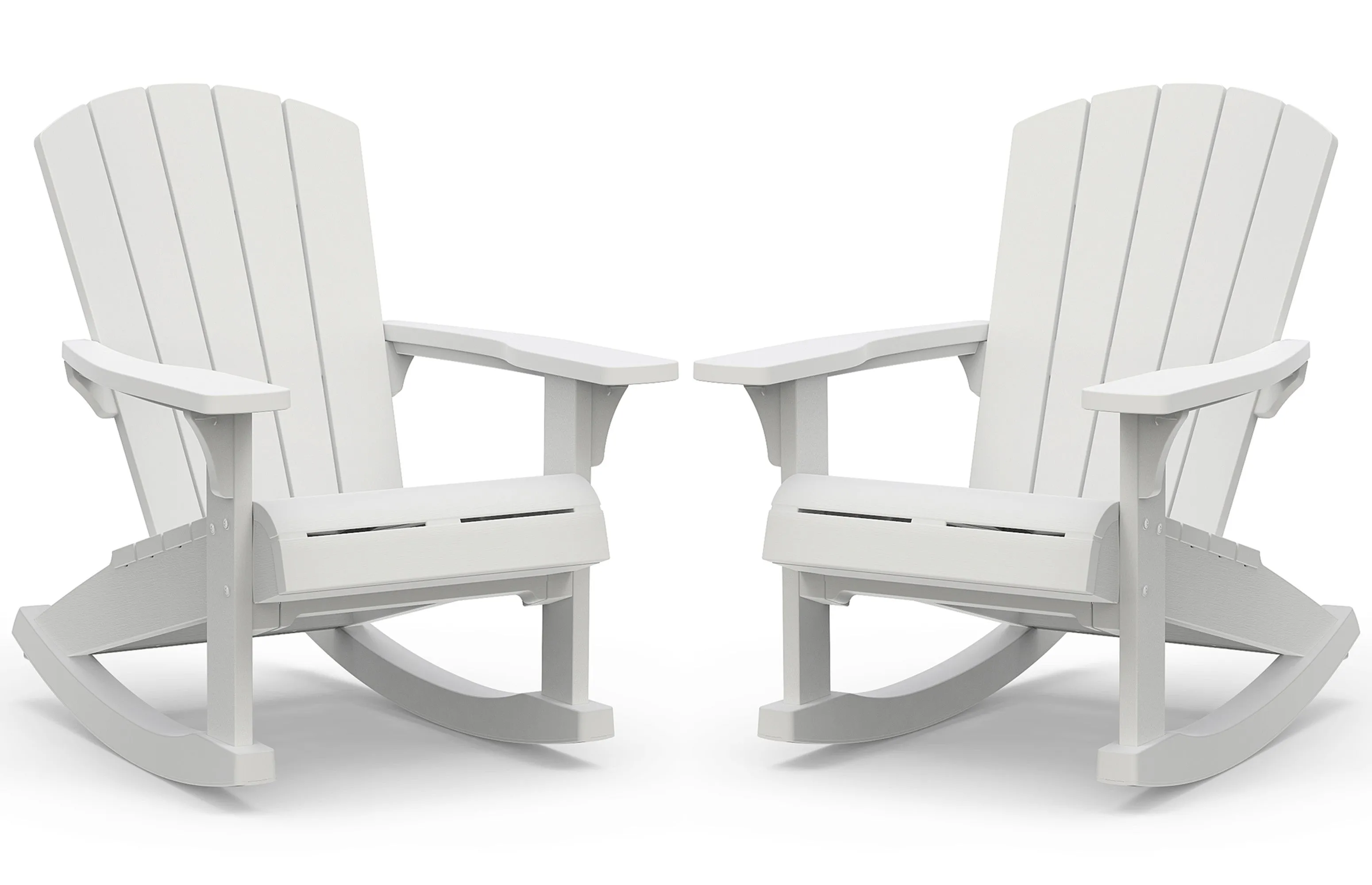 Keter Alpine Rocking Adirondack Chair White -2 PACK