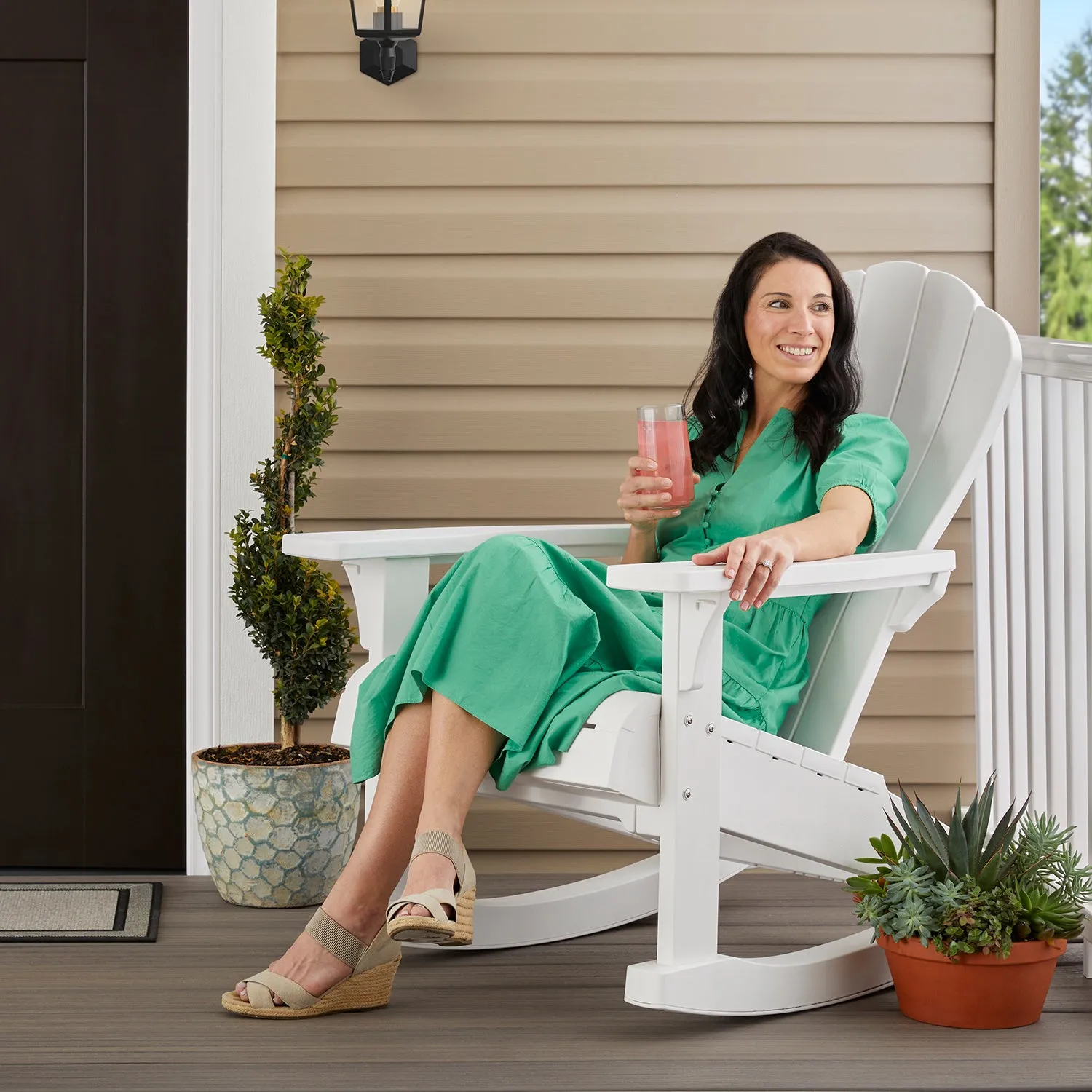 Keter Everest Rocking Adirondack Chair - White