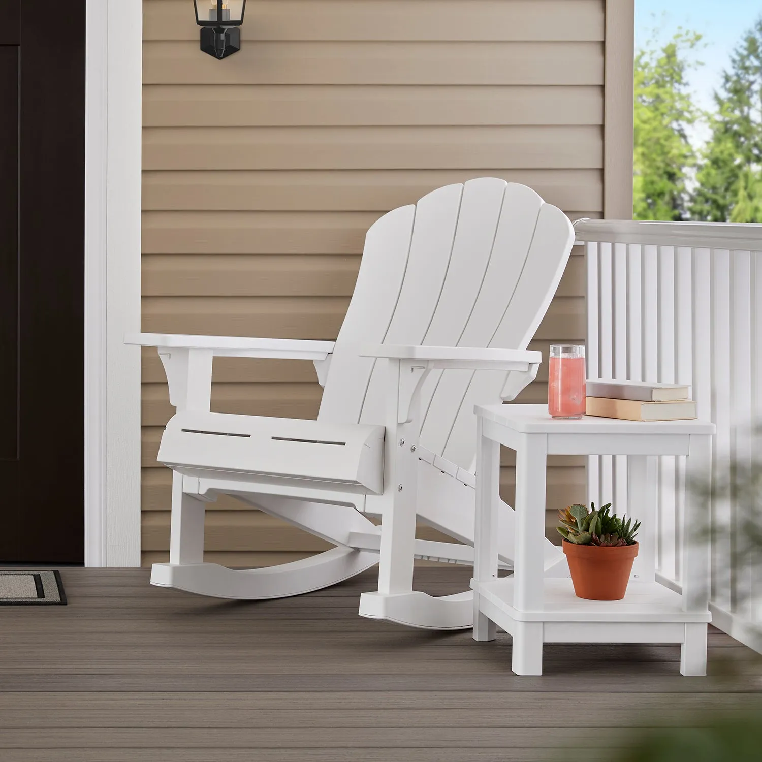Keter Everest Rocking Adirondack Chair - White