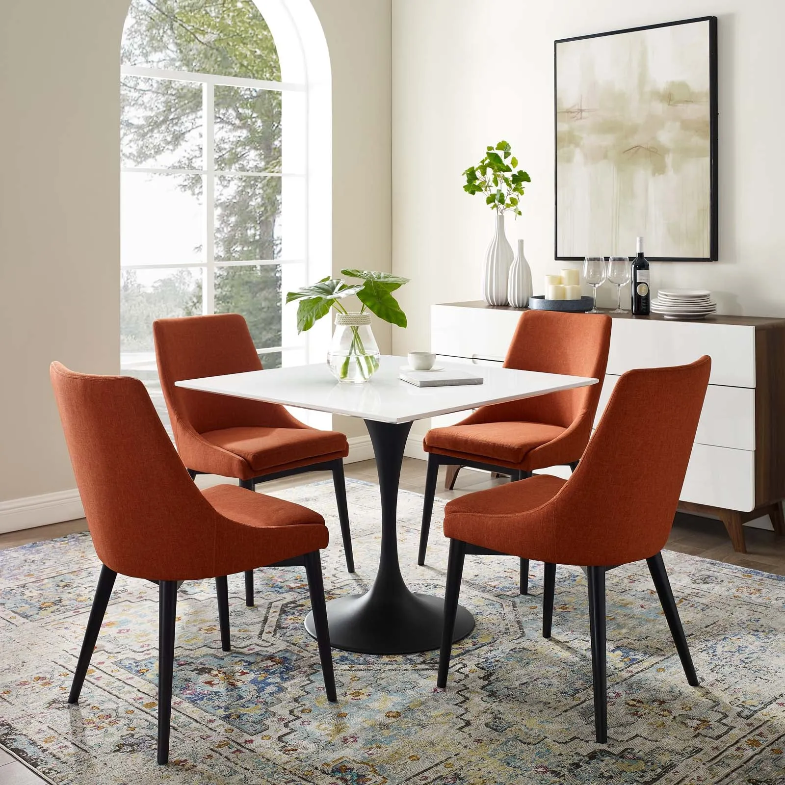 Lippa 36" Square Wood Top Dining Table - Ideal Indoor/Outdoor Patio Dining Table