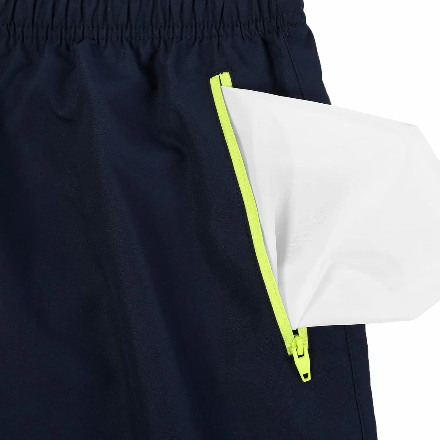 Men's Swim Trunks with Zipper Pockets and Mesh Lining,Beach Shorts with Drawstring Quick Dry Swim Shorts, Solid Beach Shorts