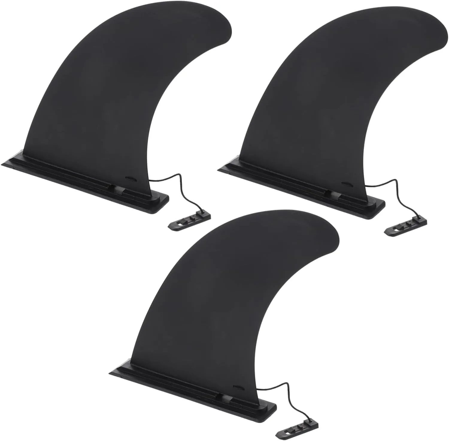 Mikinona 3Pcs Fin Surfboard Paddle Surfing Accessory Compatible with Inflatable Stand Up Paddle Boards Easy Installation and Enhanced Performance