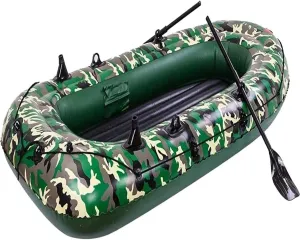 TEmkin Adult Green Outdoor Inflatable Kayak Outdoor Play Rubber Boat Kayak Inflatable Kayak Plastic Boat Kayak