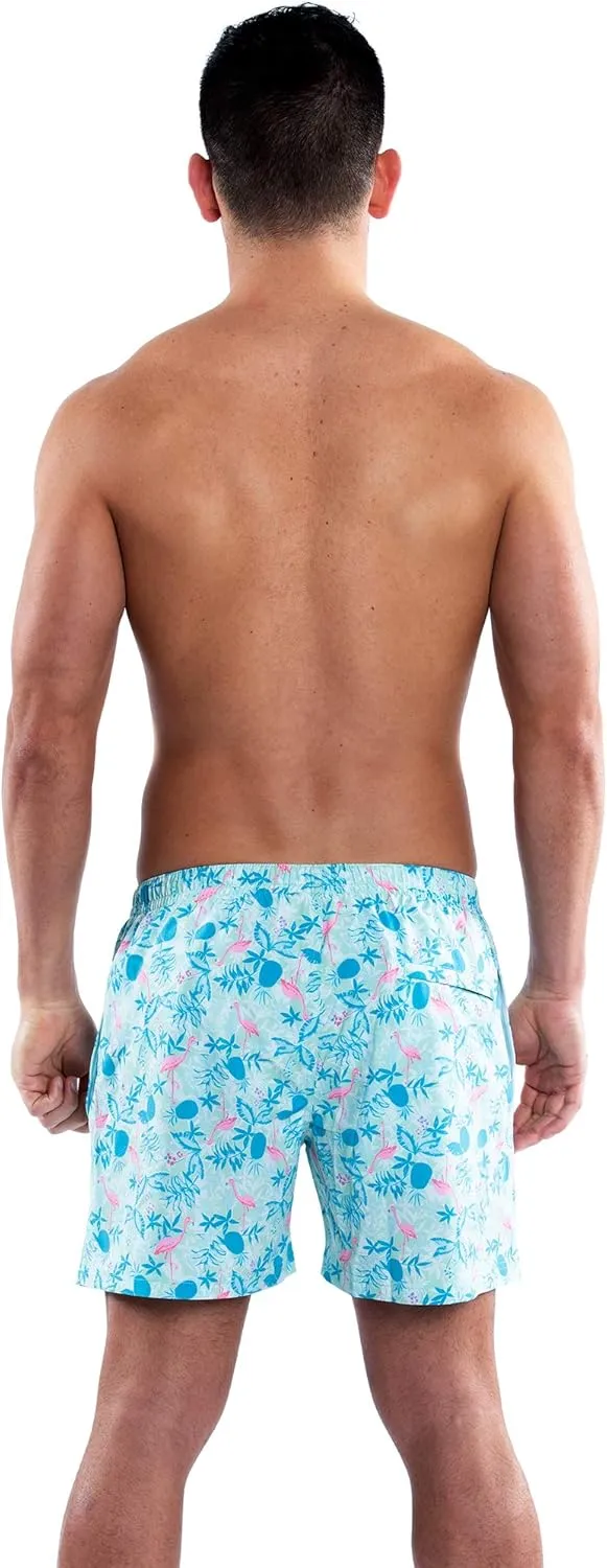 Third Wave Premium Swim Trunks - Men's 5 Inch Inseam Quick Dry Swim Shorts for Beach and Swimming
