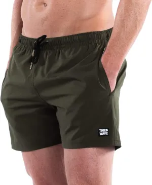 Third Wave Premium Swim Trunks - Men's 5 Inch Inseam Quick Dry Swim Shorts for Beach and Swimming