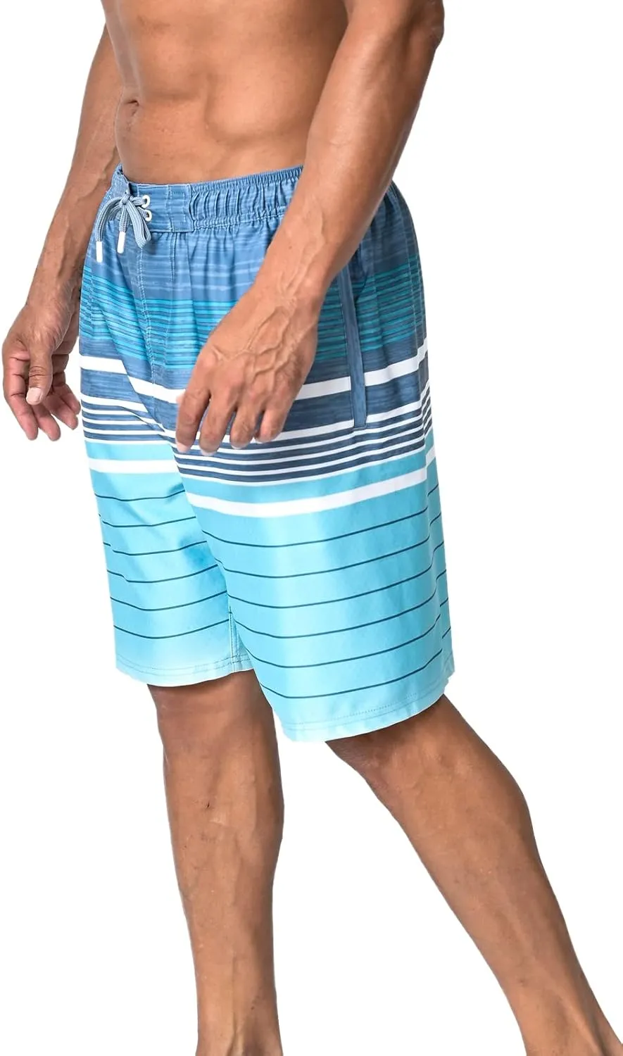 US Apparel Mens Swim Trunks with Pockets Swim Shorts Quick Dry 4-Way Stretch Material Mesh Lining Beach Swimwear